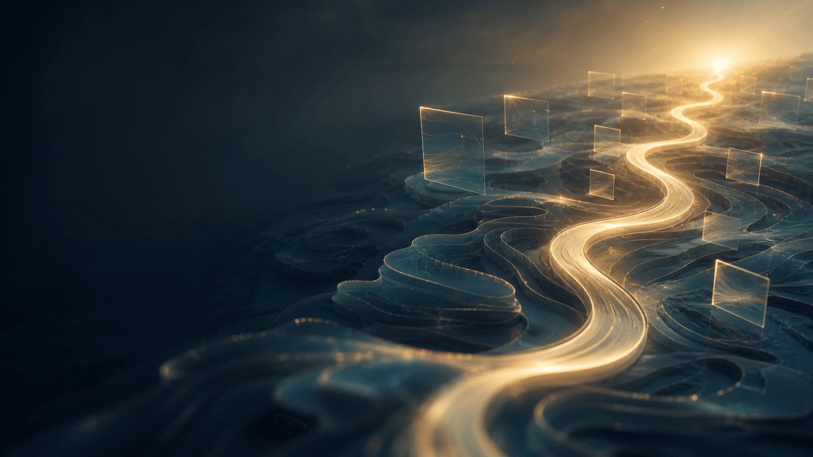 Decorative pathway background image for funding review page